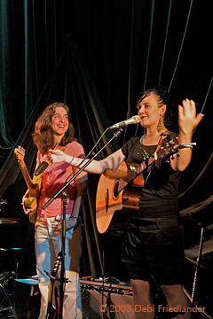 Ann Klein and Gretchen Witt on the Church House stage