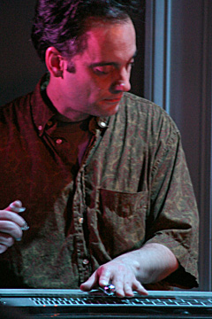 Bob Hoffnar on the pedal steel guitar